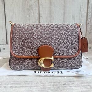 Coach Brown and Gold Shoulder Bag